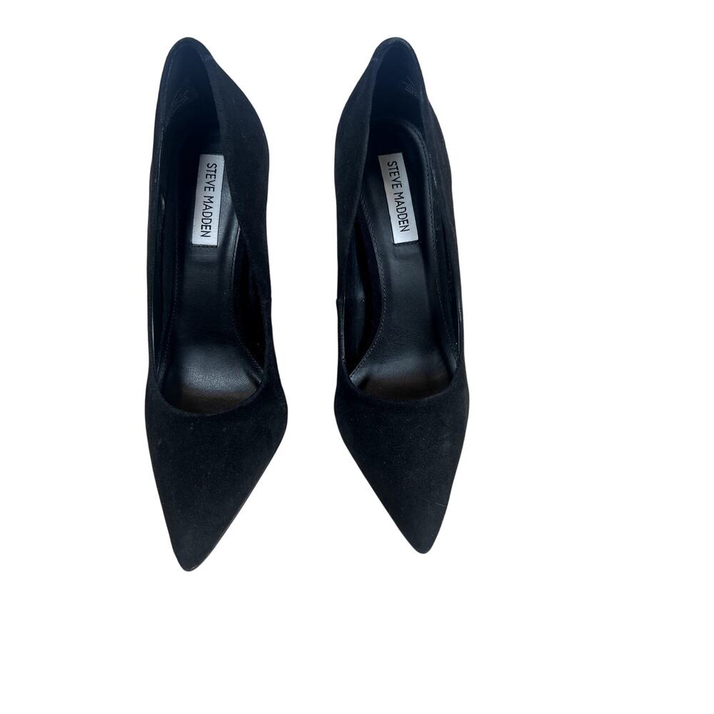 Steve Madden Black Suede Pointed Toe Pumps – Size 7 - Picture 2 of 13